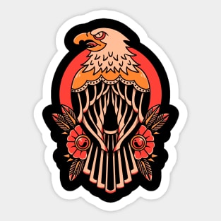 strong eagle tattoo Sticker